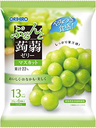 Orihiro Purun Muscat Jelly Candy 20 g (24 Pack)