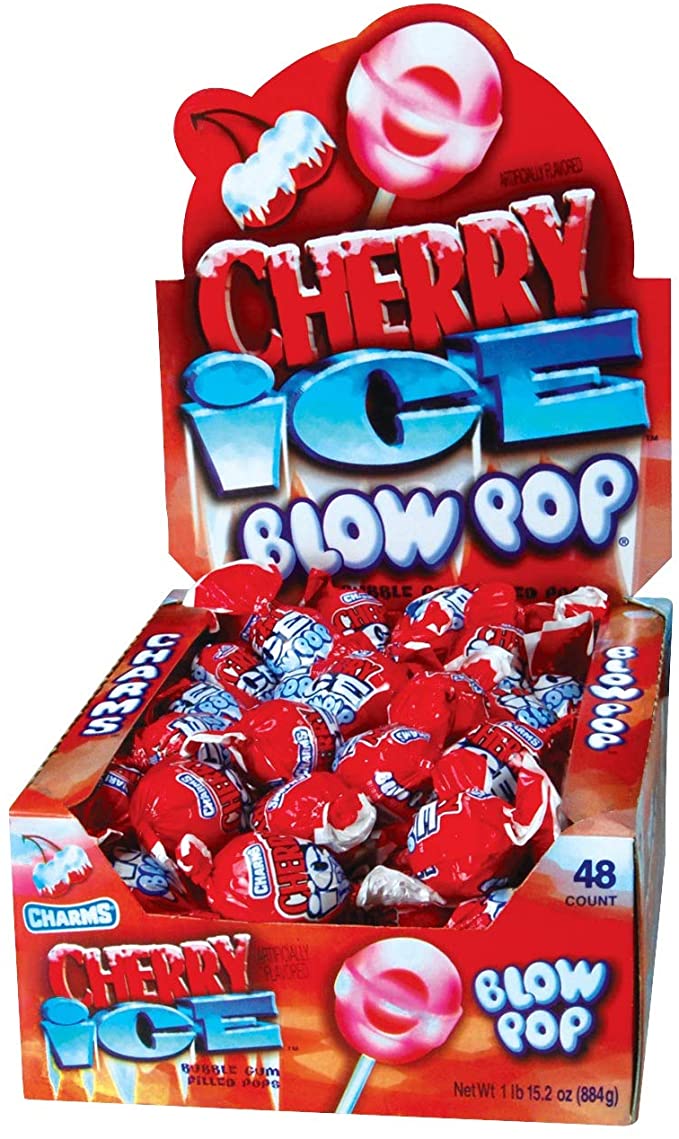 CHARMS Blow Pop Cherry Ice 18 g (48 Pack)