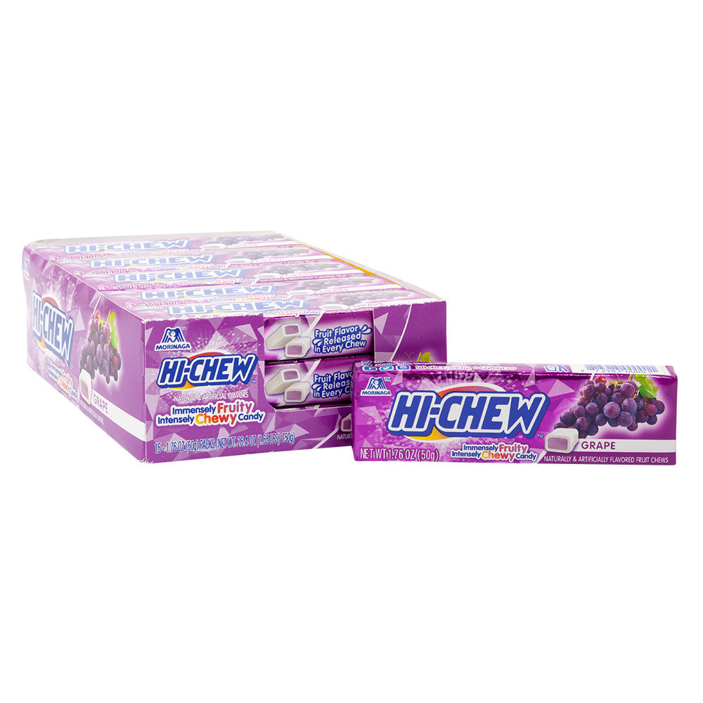 HI-CHEW Bonbons au raisin 50 g (paquet de 15)