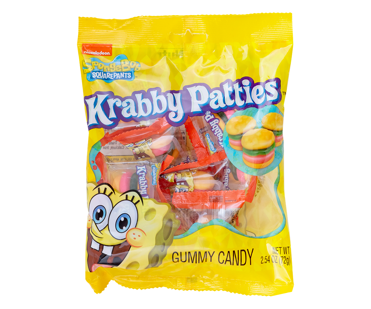 Spongebob Squarepants Gummy Krabby Patties Peg Bag 72 g (12 Pack)