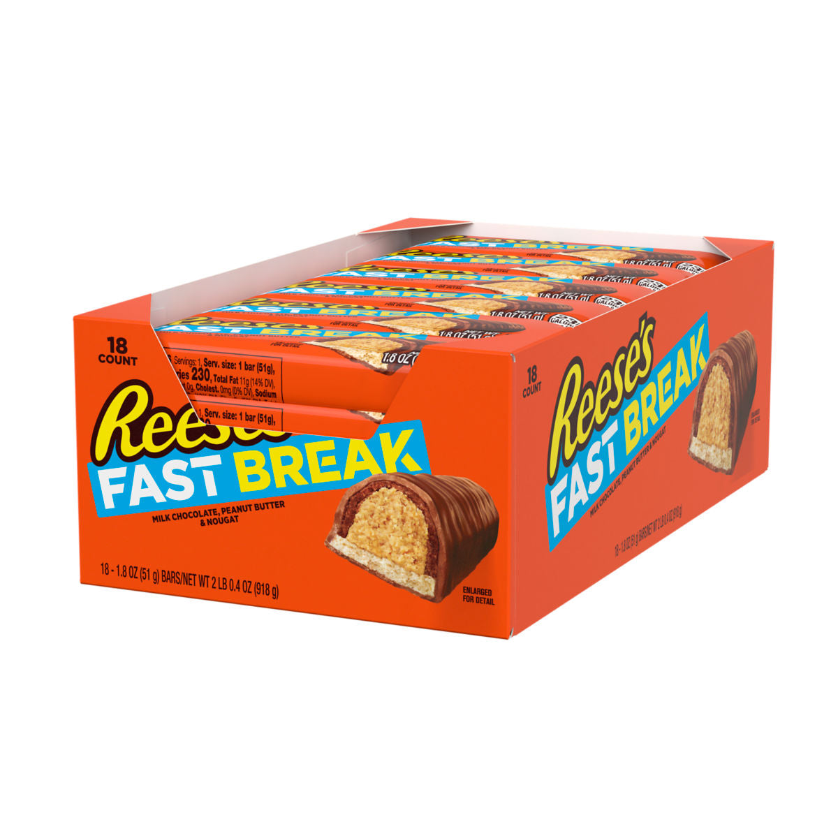 Reese's Fast Break Bar 51 g (18 Pack)