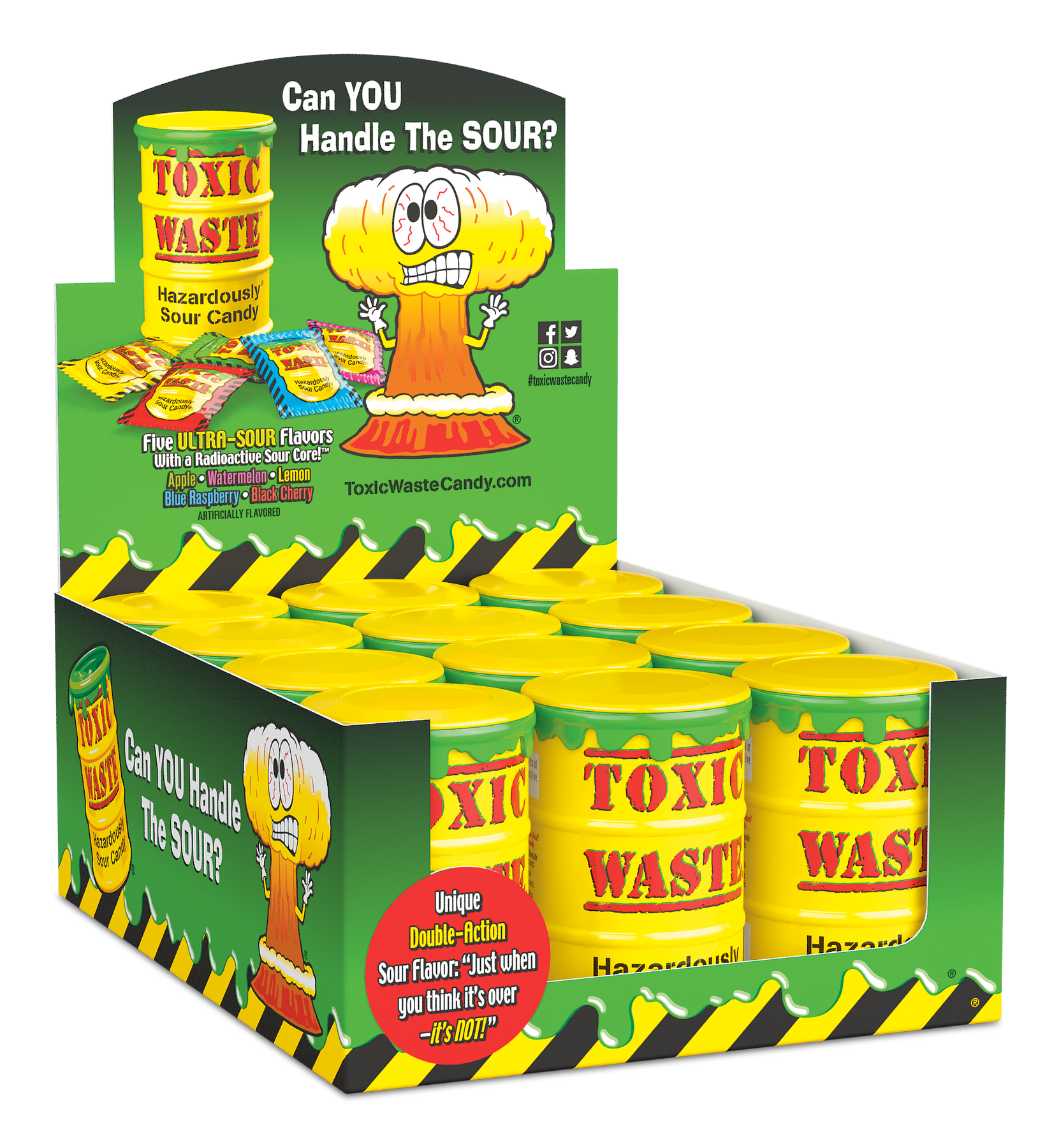 TOXIC WASTE Hazardously Sour Candy 48 g (12 Pack) -  D83/90