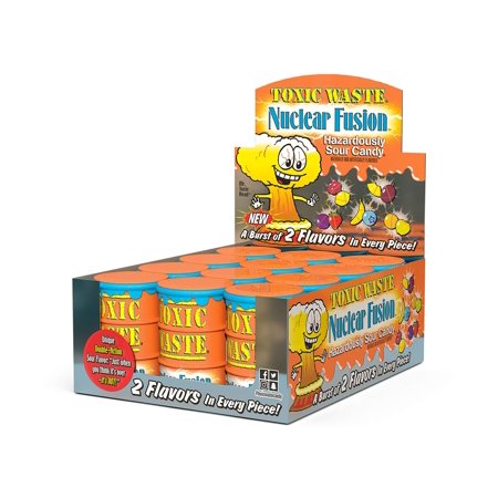 TOXIC WASTE Nuclear Fusion Hazardously Sour Candy 42 g (12 Pack) - A36