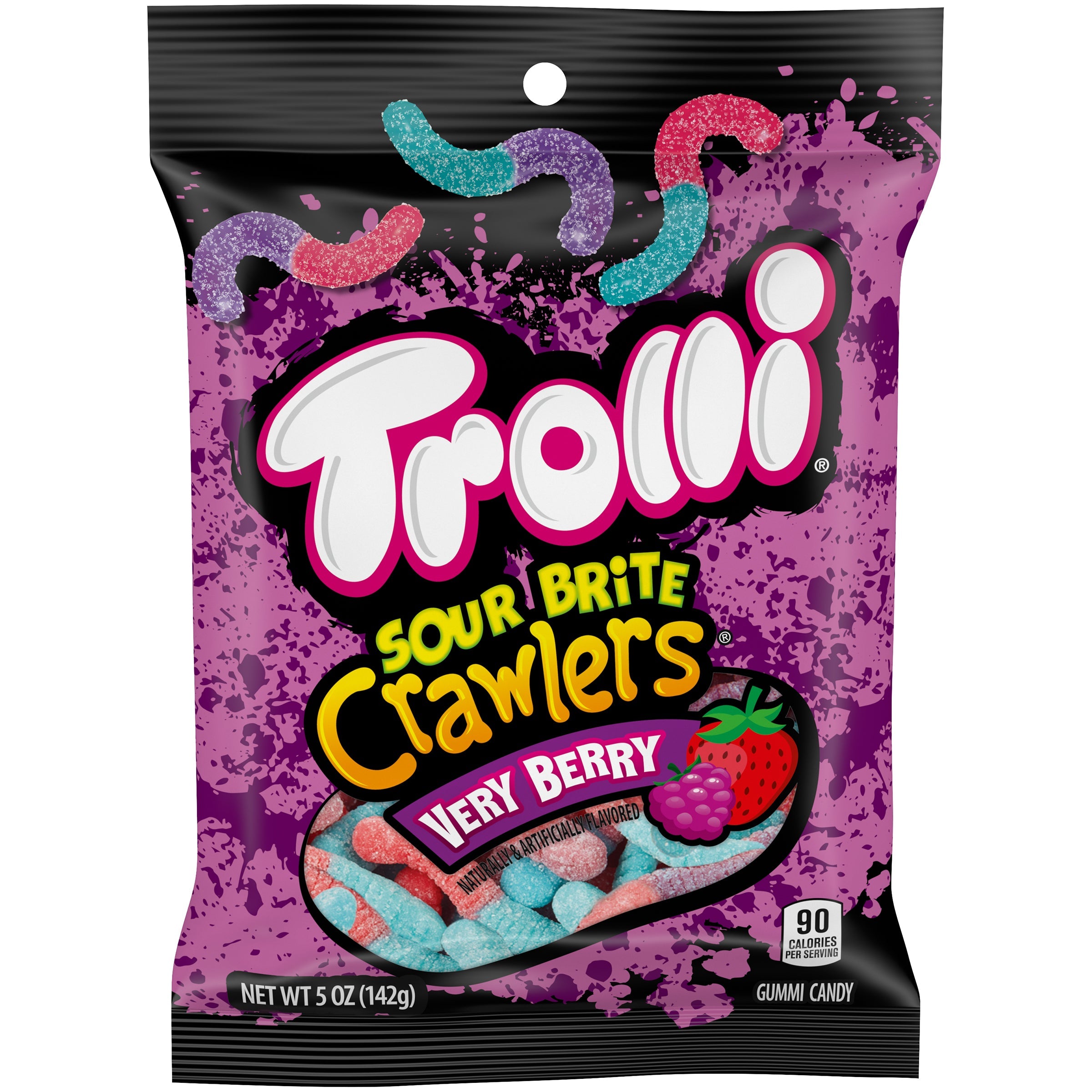 TROLLI Sour Brite Crawlers Very Berry 142 g (lot de 12)