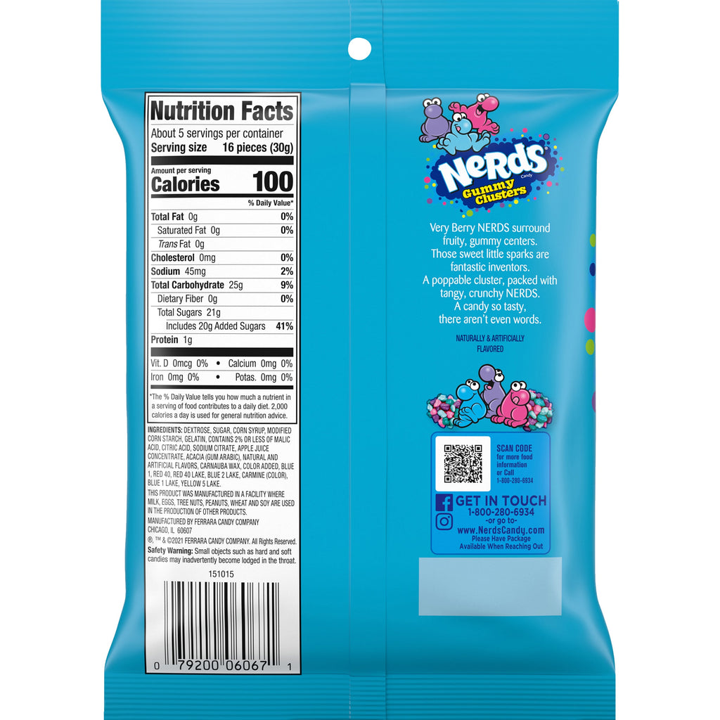 Nerds Label Nerds Gummy Clusters Very Berry 141 g (12 Pack) - H74