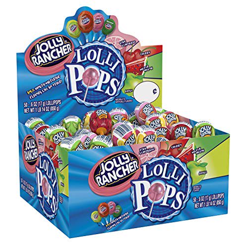 JOLLY RANCHER 50-Count Assorted Flavor Lollipops 850 g (12 Pack) - D1