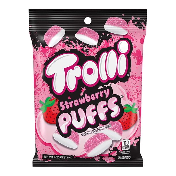 Trolli Strawberry Puffs 120 g (12 Pack) - X59