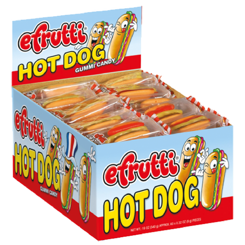 eFrutti Gummi Hot Dogs 9 g (60 Pack) - V48