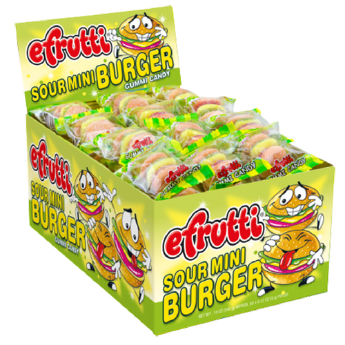 eFrutti Gummi Mini Sour Burger 9 g (60 Pack) - D4