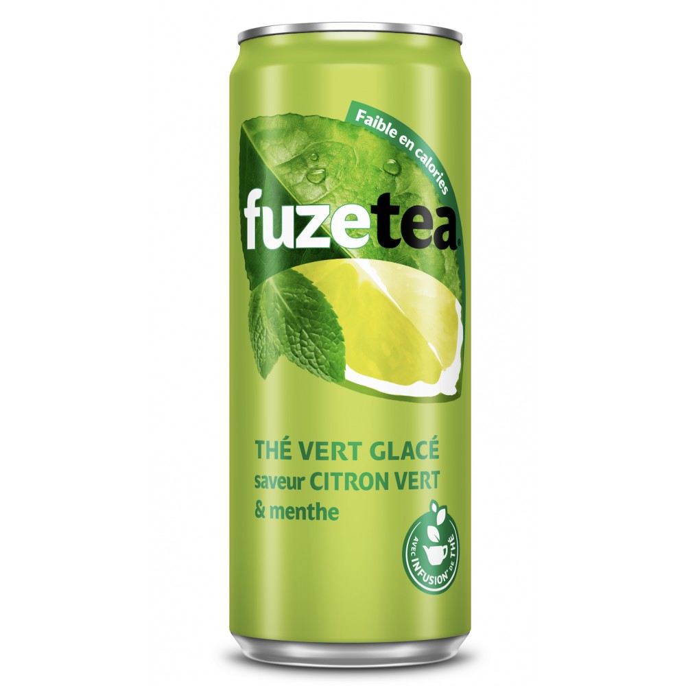 FUZE TEA Saveur Citron Vert et Menthe Origine : France (Pack de 24)