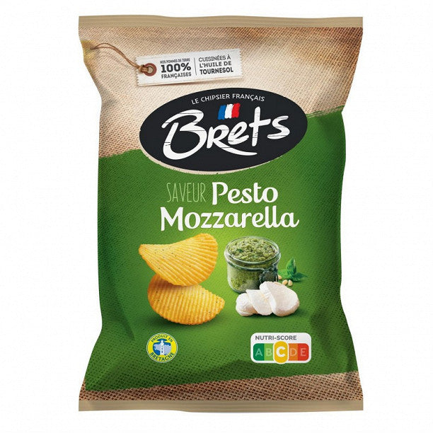 BRET'S Chips aromatisées saveur Pesto Mozzarella 125g (paquet de 10)