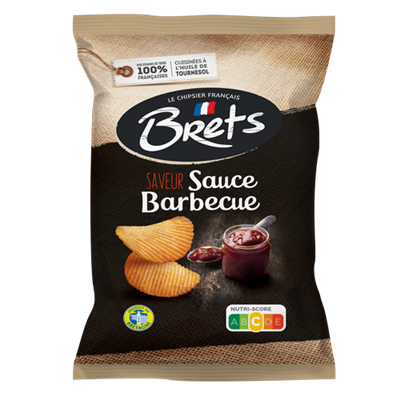 BRET'S Chips saveur Sauce Barbecue 125g (paquet de 10)