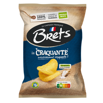 Bret's - Chips la Craquante au sel de guérande 125g (paquet de 10)