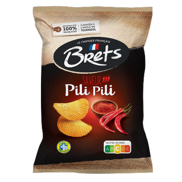 Bret's - Chips Saveur Pili pili 125 g (paquet de 10)