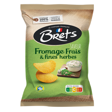 Bret's - Chips Saveur Fromage frais et fines Herbes 125g (pack de 10)