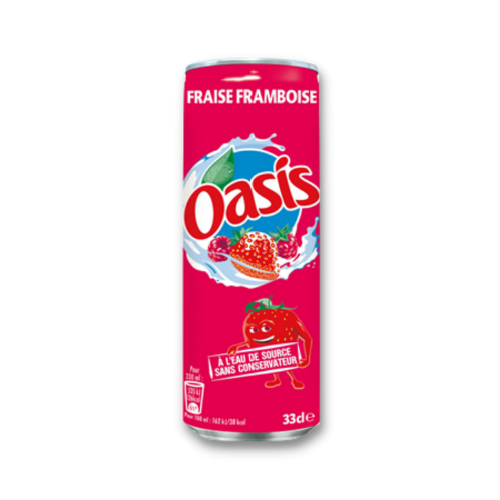 OASIS Strawberry-Raspberry 33cl - France  (24 Pack) A1